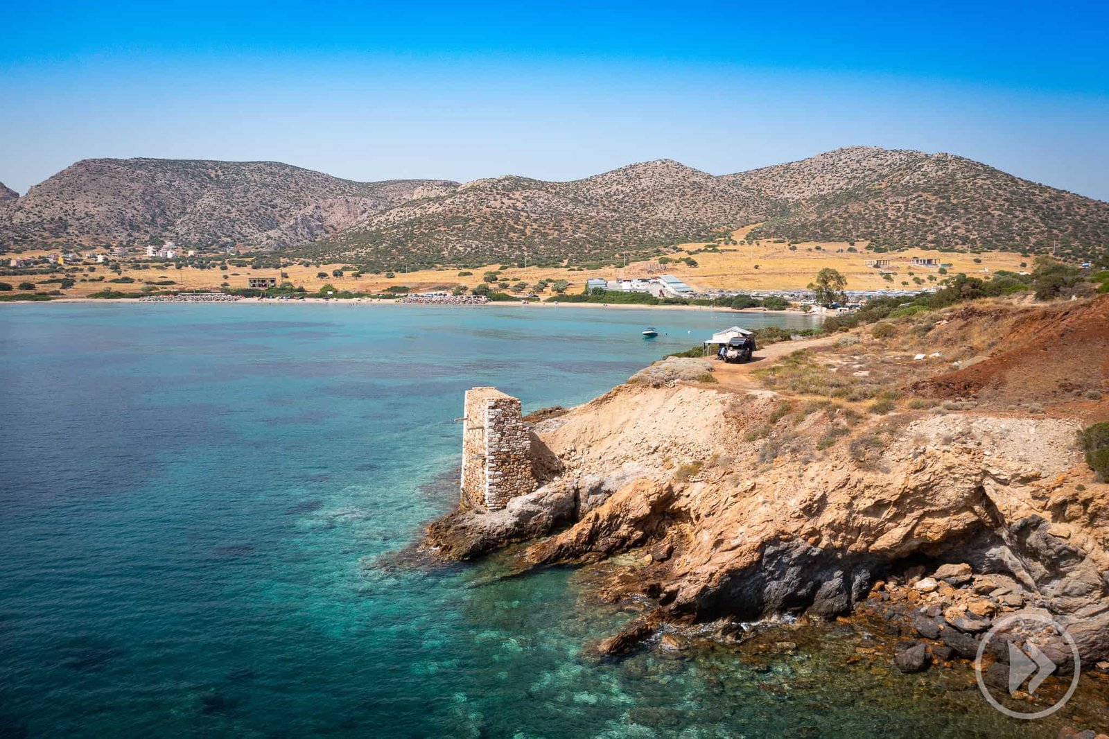 Grecja, pinezki, miejscówki do spania na dziko, atrakcje, mapa